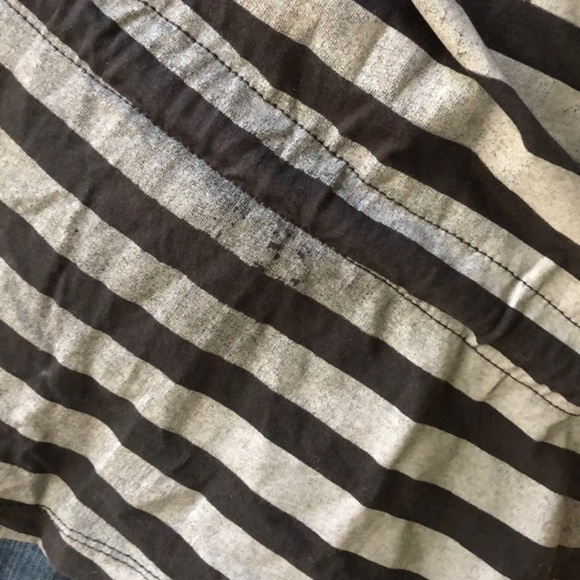 Outfitters asymmetrical hem Striped drawstring top - Picture 6 of 8